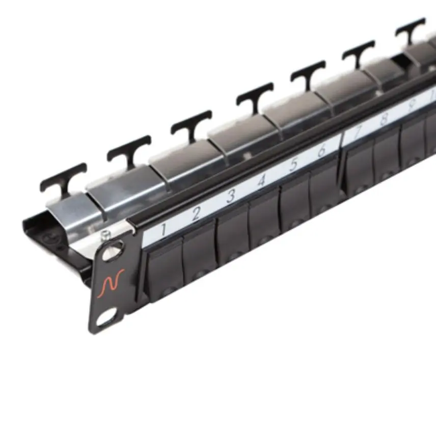 Nexans Patch Panel 24 Snap-In Fixed Black