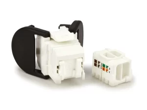 Corning Everon® Copper Datacom Unshielded , V250U Keystone Jack, RJ45 Vol, Cat6, White